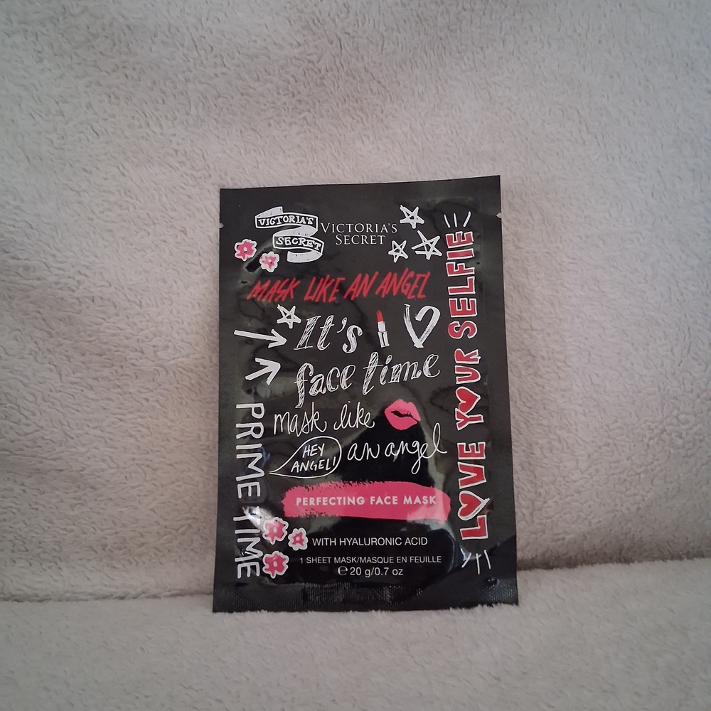 Victoria's Secret Black and Pink Face Mask